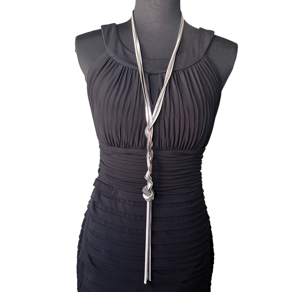 Express Silvertone Sautoir Necklace NWT
